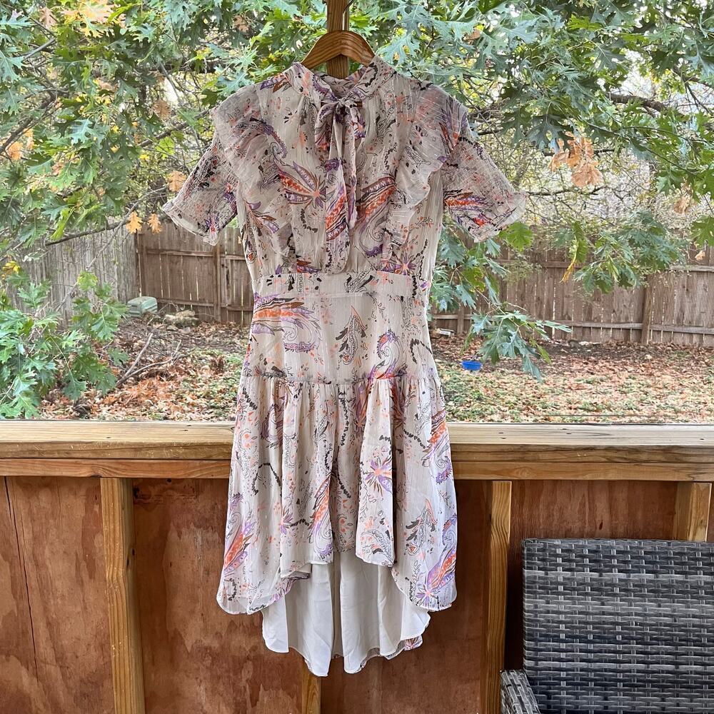 Walter Baker Emma Dress Color Romantic Vine Hi-Lo Midi Size 6. NEW